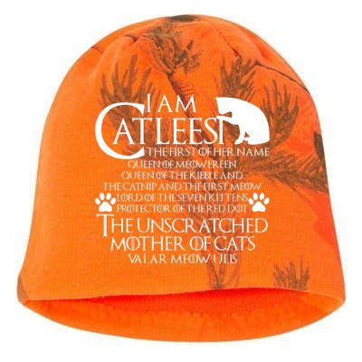 I Am The Catleesi Mother Of Cats Kati - Camo Knit Beanie