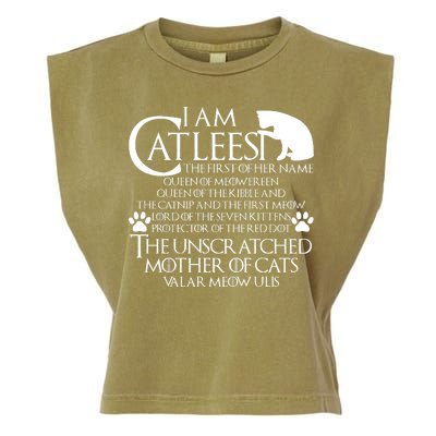 I Am The Catleesi Mother Of Cats Garment-Dyed Women's Muscle Tee