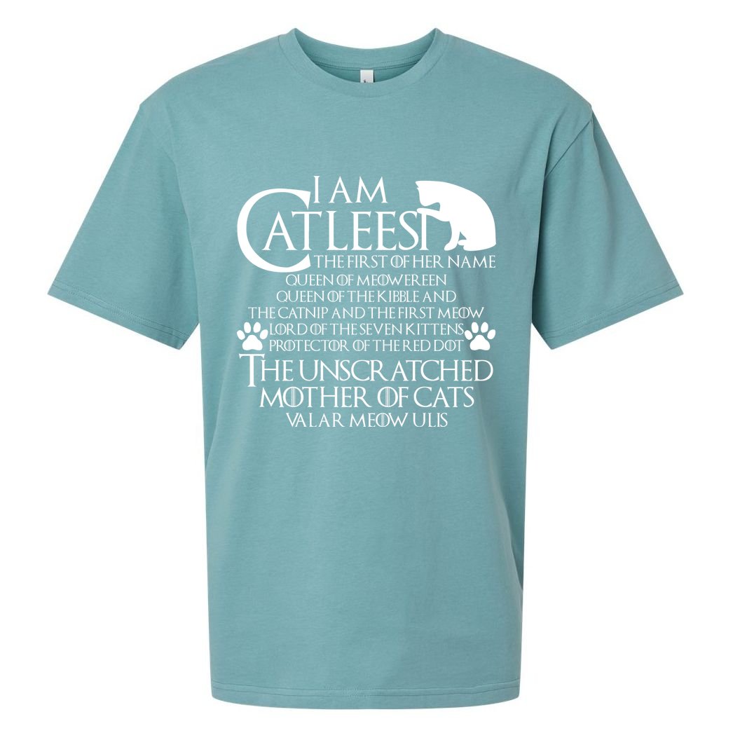 I Am The Catleesi Mother Of Cats Sueded Cloud Jersey T-Shirt