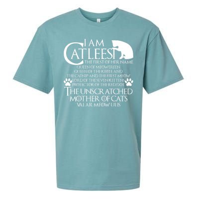 I Am The Catleesi Mother Of Cats Sueded Cloud Jersey T-Shirt