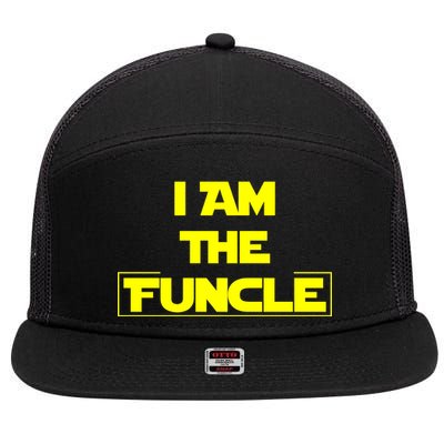 I Am The Funcle Fun Uncle 7 Panel Mesh Trucker Snapback Hat