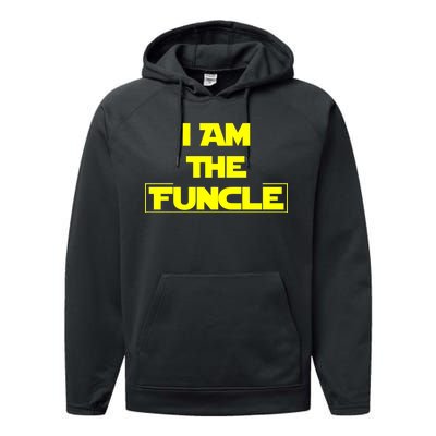 I Am The Funcle Fun Uncle Performance Fleece Hoodie