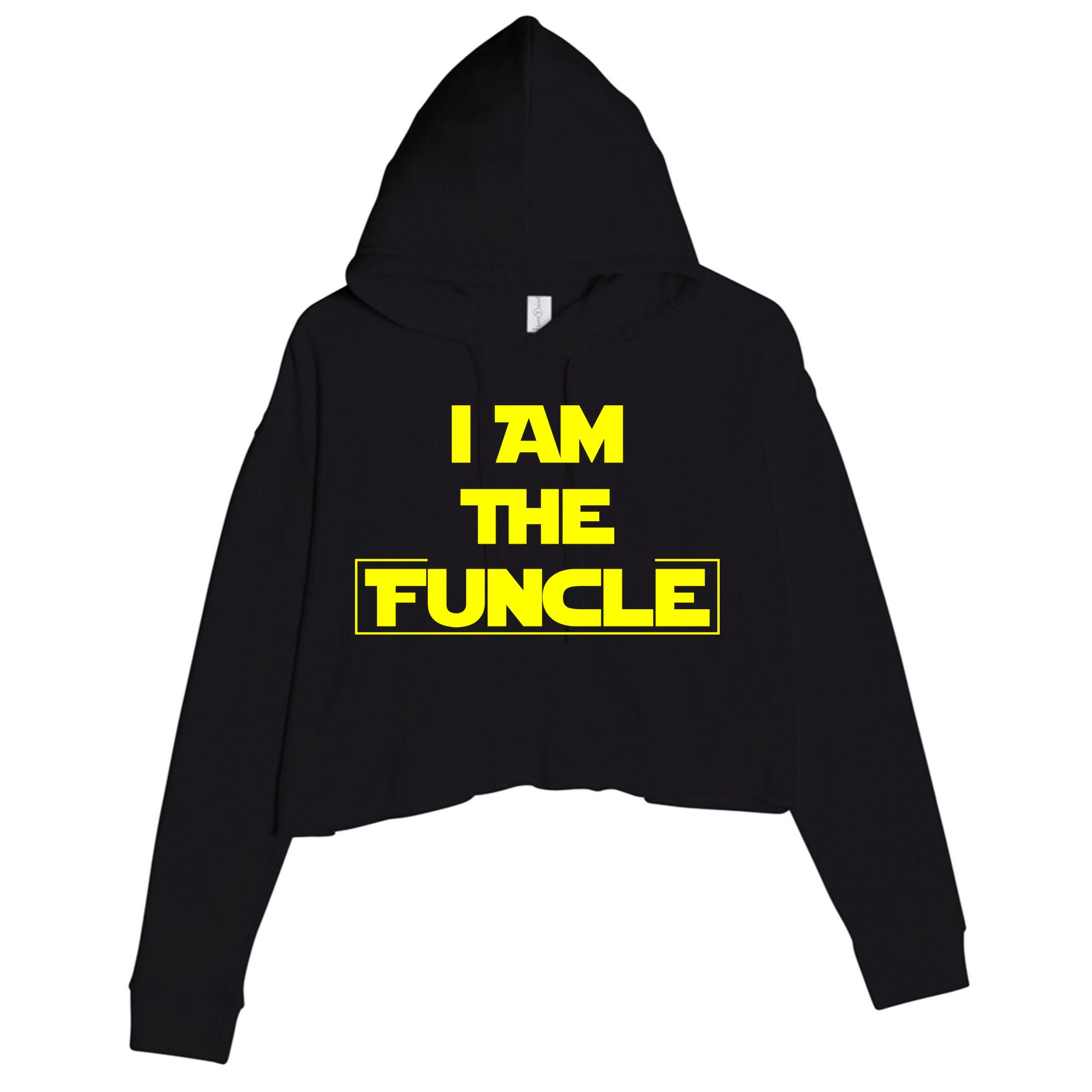 I Am The Funcle Fun Uncle Crop Fleece Hoodie