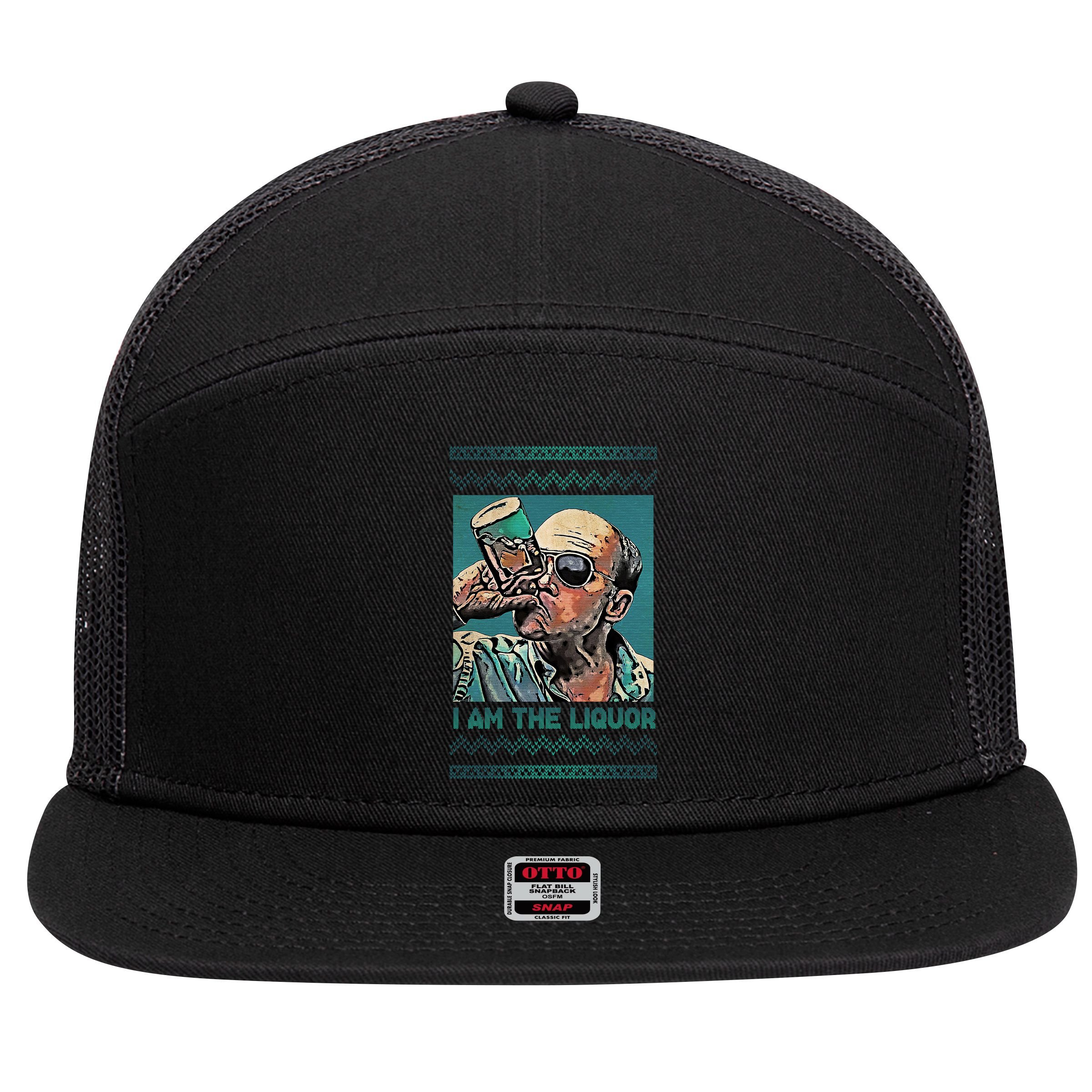 I Am The Liquor Ugly Christmas Sweater 7 Panel Mesh Trucker Snapback Hat