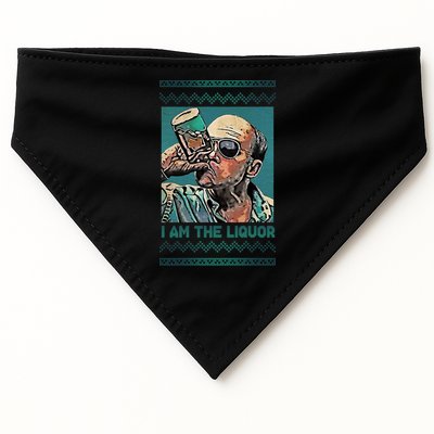 I Am The Liquor Ugly Christmas Sweater USA-Made Doggie Bandana