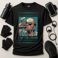 I Am The Liquor Ugly Christmas Sweater Cooling Performance Crew T-Shirt