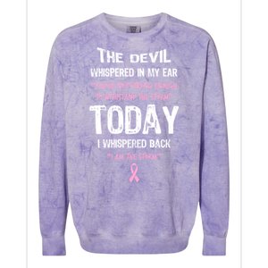 I Am The Storm Breast Cancer Quote Colorblast Crewneck Sweatshirt