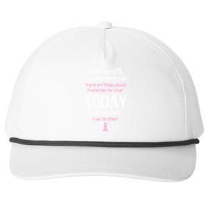 I Am The Storm Breast Cancer Quote Snapback Five-Panel Rope Hat