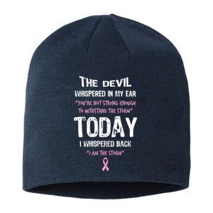 I Am The Storm Breast Cancer Quote Sustainable Beanie