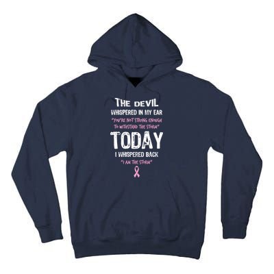 I Am The Storm Breast Cancer Quote Tall Hoodie