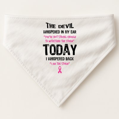 I Am The Storm Breast Cancer Quote USA-Made Doggie Bandana