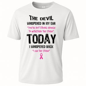 I Am The Storm Breast Cancer Quote Cooling Performance Crew T-Shirt