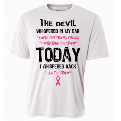 I Am The Storm Breast Cancer Quote Cooling Performance Crew T-Shirt