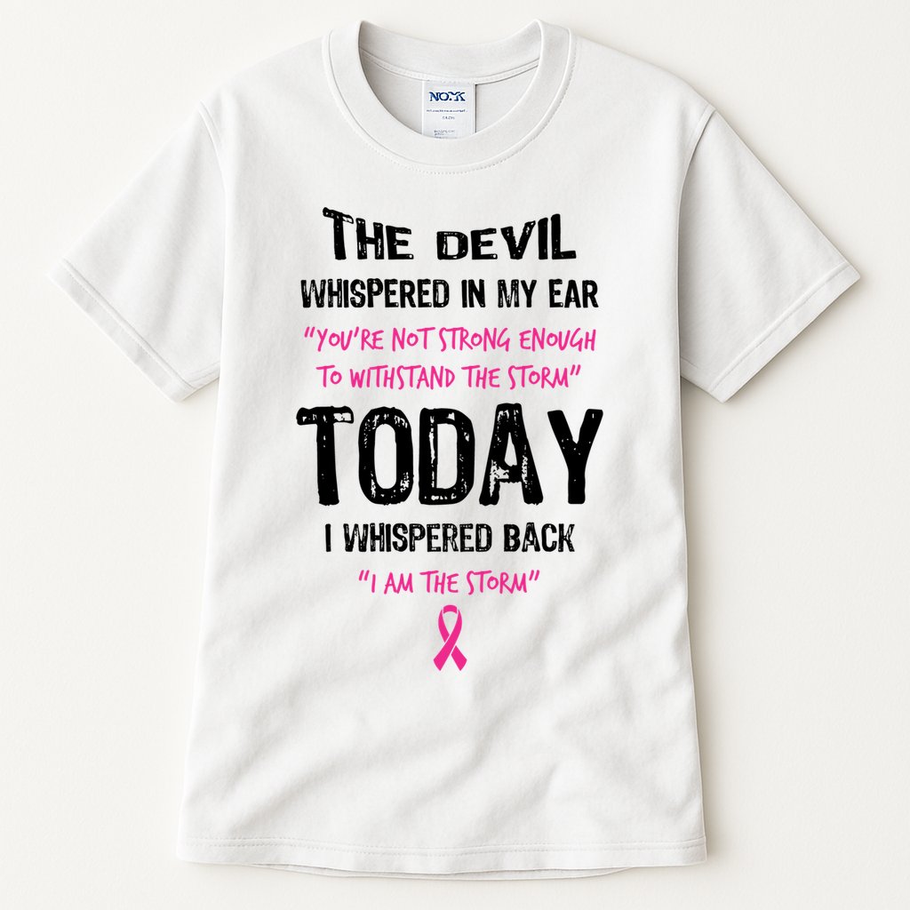 I Am The Storm Breast Cancer Quote Tall T-Shirt