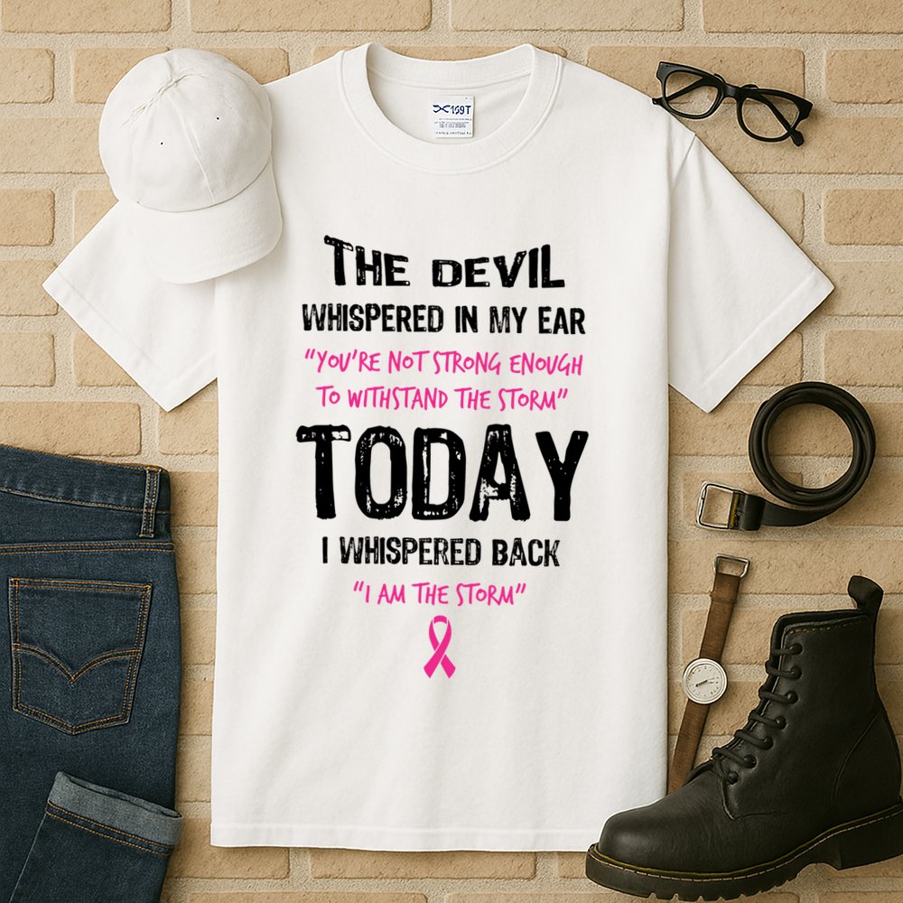 I Am The Storm Breast Cancer Quote Tall T-Shirt