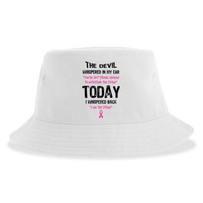 I Am The Storm Breast Cancer Quote Sustainable Bucket Hat