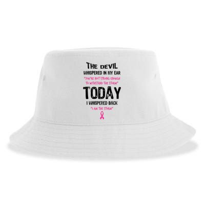 I Am The Storm Breast Cancer Quote Sustainable Bucket Hat