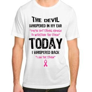 I Am The Storm Breast Cancer Quote Adult ChromaSoft Performance T-Shirt