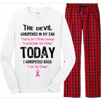 I Am The Storm Breast Cancer Quote Long Sleeve Pajama Set