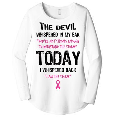 I Am The Storm Breast Cancer Quote Women's Perfect Tri Tunic Long Sleeve Shirt