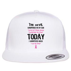 I Am The Storm Breast Cancer Quote Flat Bill Trucker Hat