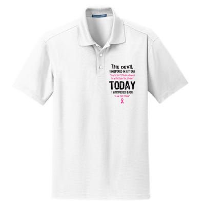 I Am The Storm Breast Cancer Quote Dry Zone Grid Polo