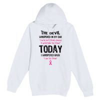 I Am The Storm Breast Cancer Quote Premium Pullover Hoodie