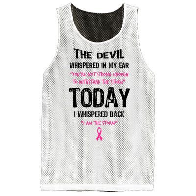 I Am The Storm Breast Cancer Quote Mesh Reversible Basketball Jersey Tank