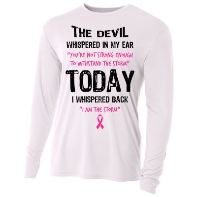 I Am The Storm Breast Cancer Quote Cooling Performance Long Sleeve Crew