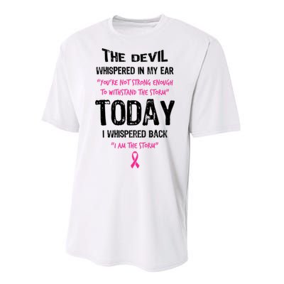 I Am The Storm Breast Cancer Quote Performance Sprint T-Shirt