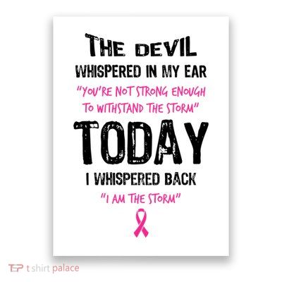 I Am The Storm Breast Cancer Quote Poster