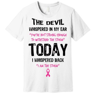 I Am The Storm Breast Cancer Quote Premium T-Shirt