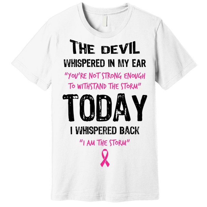 I Am The Storm Breast Cancer Quote Premium T-Shirt