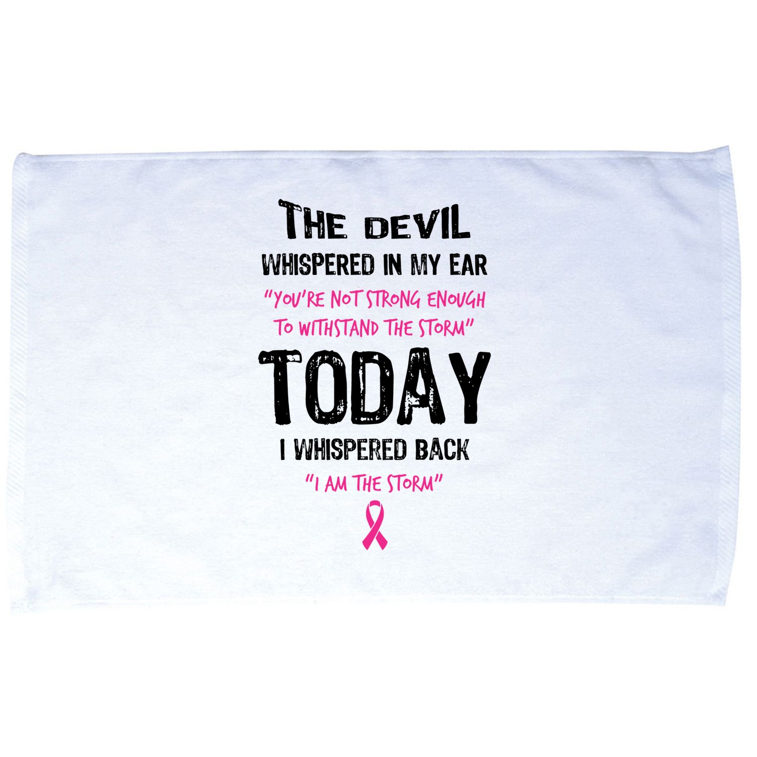 I Am The Storm Breast Cancer Quote Microfiber Hand Towel