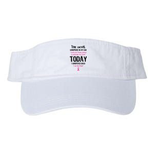 I Am The Storm Breast Cancer Quote Valucap Bio-Washed Visor