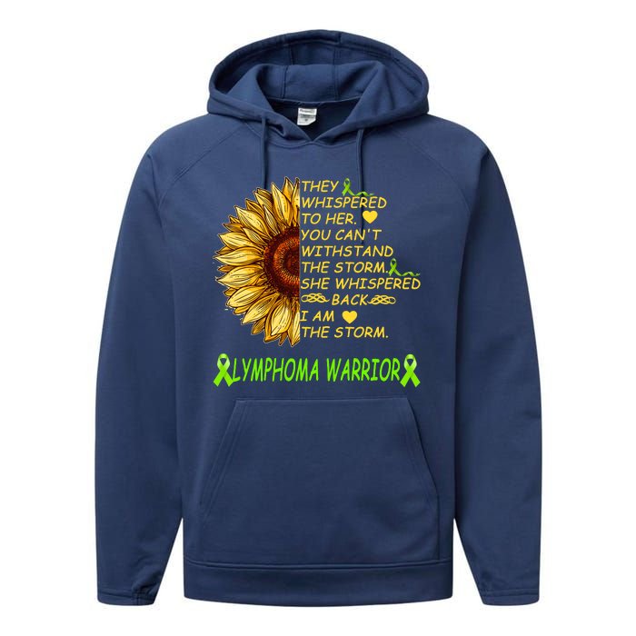 I Am The Storm Lymphoma Warrior Performance Fleece Hoodie