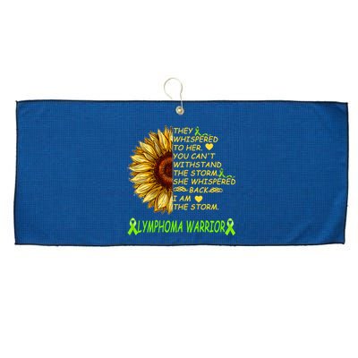 I Am The Storm Lymphoma Warrior Large Microfiber Waffle Golf Towel