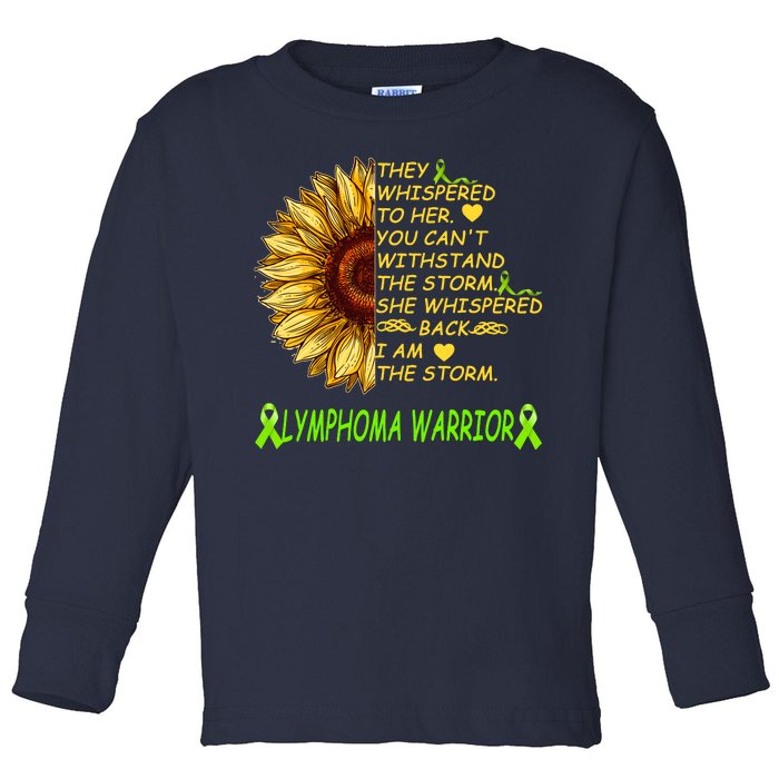 I Am The Storm Lymphoma Warrior Toddler Long Sleeve Shirt