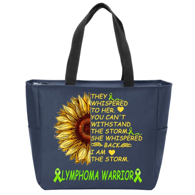 I Am The Storm Lymphoma Warrior Zip Tote Bag