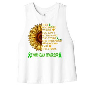 I Am The Storm Lymphoma Warrior Women's Racerback Cropped Tank