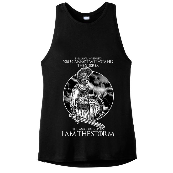 I Am The Storm Warrior Ladies PosiCharge Tri-Blend Wicking Tank