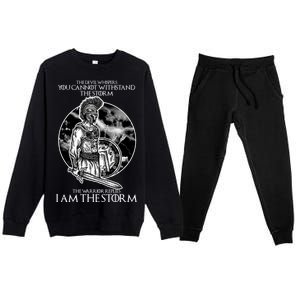 I Am The Storm Warrior Premium Crewneck Sweatsuit Set