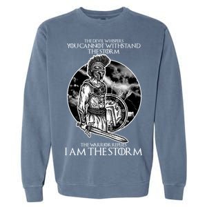 I Am The Storm Warrior Garment-Dyed Sweatshirt