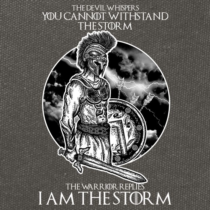 I Am The Storm Warrior Cotton Canvas Backpack
