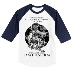 I Am The Storm Warrior Baseball Sleeve Shirt