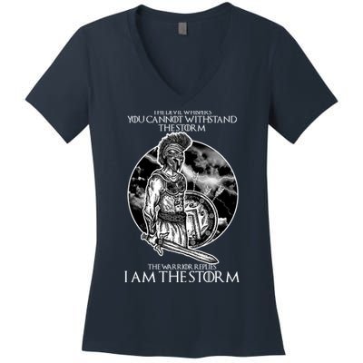 I Am The Storm Warrior Women's V-Neck T-Shirt