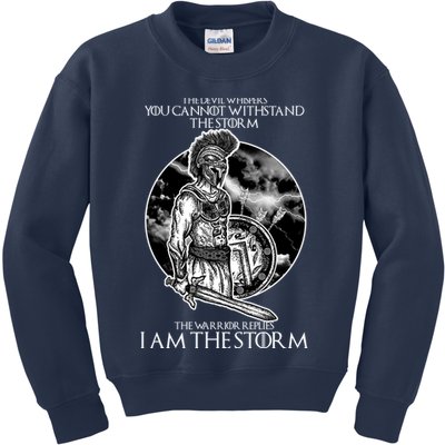 I Am The Storm Warrior Kids Sweatshirt