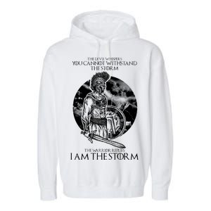 I Am The Storm Warrior Garment-Dyed Fleece Hoodie