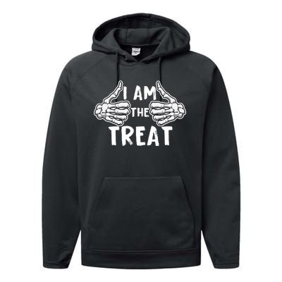 I Am The Treat Funny Halloween Performance Fleece Hoodie