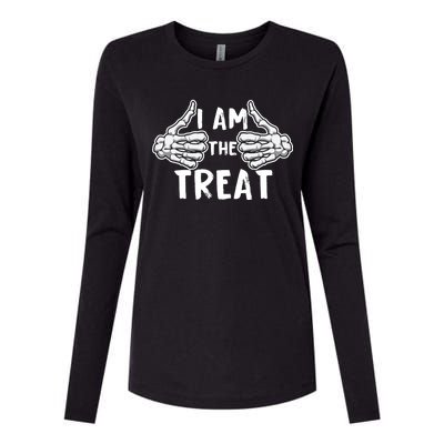 I Am The Treat Funny Halloween Womens Cotton Relaxed Long Sleeve T-Shirt